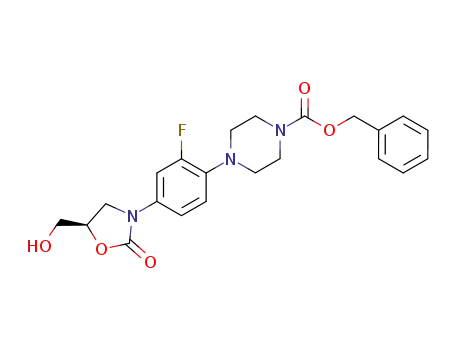 (R)-[N-3-[3-fluoro-4-[N-1-(4-carbobenzoxy)piperazinyl]-phenyl]-2-oxo-5-oxazolidinyl]methanol