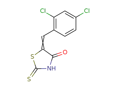 Molecular Structure of 26738-34-1 (5-[(2,4-dichlorophenyl)methylidene]-2-thioxo-1,3-thiazolidin-4-one)