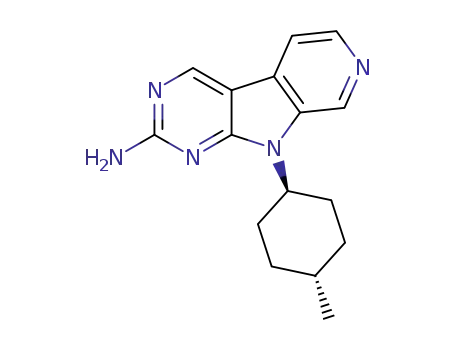 Molecular Structure of 1401034-45-4 (9-((1r,4r)-4-methylcyclohexyl)-9H-pyrido[4′,3′:4,5]pyrrolo[2,3-d]pyrimidin-2-amine)