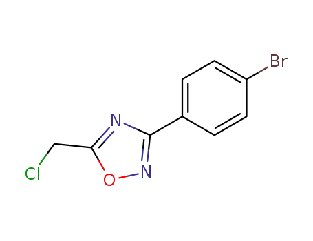 Molecular Structure of 110704-42-2 (3-(4-BROMOPHENYL)-5-(CHLOROMETHYL)-1,2,4-OXADIAZOLE)