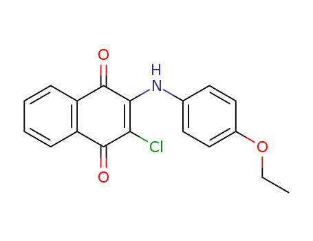 Molecular Structure of 6305-25-5 (2-chloro-3-[(4-ethoxyphenyl)amino]naphthalene-1,4-dione)