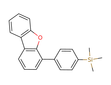 Molecular Structure of 796072-24-7 ((4-dibenzofuran-4-yl-phenyl)-trimethyl-silane)