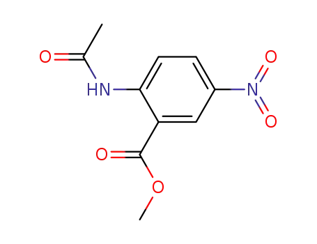 Molecular Structure of 5409-45-0 (METHYL 2-(ACETYLAMINO)-5-NITROBENZOATE)