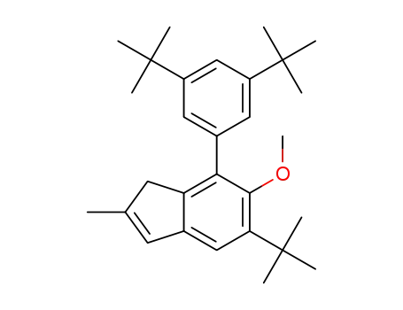 Molecular Structure of 1417537-10-0 (5-tert-butyl-7-(3,5-di-tert-butylphenyl)-6-methoxy-2-methyl-1H-indene)