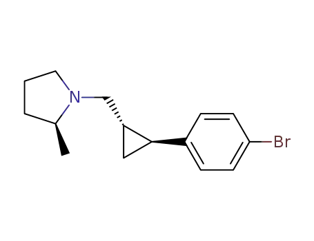 Molecular Structure of 1000305-04-3 (1-{[(1S,2S)-2-(4-bromophenyl)cyclopropyl]methyl}-(2S)-2-methylpyrrolidine)