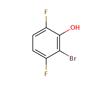 Molecular Structure of 1208077-18-2 (2-Bromo-3,6-difluorophenol)