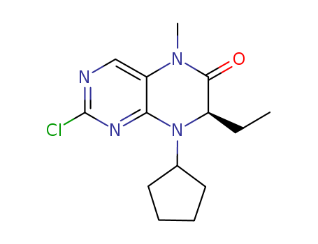 6(5H)-Pteridinone,2-chloro-8-cyclopentyl-7-ethyl-7,8-dihydro-5-methyl-, (7R)-(755039-55-5)