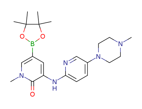 2(1H)-Pyridinone, 1-methyl-3-[[5-(4-methyl-1-piperazinyl)-2-pyridinyl]amino]-5-(4,4,5,5-tetramethyl-1,3,2-dioxaborolan-2-yl)-