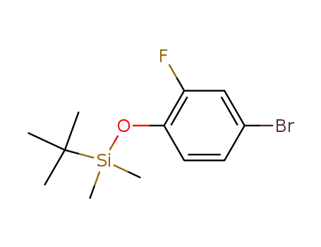 Molecular Structure of 203926-74-3 (4-bromo-2-fluoro-1-(tert-butyldimethylsilyloxy)benzene)