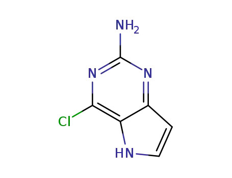 Molecular Structure of 943736-58-1 (2-Amino-4-chloro-5H-pyrrolo[3,2-d]pyrimidine)
