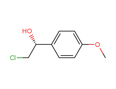 Molecular Structure of 186345-05-1 ((R)-2-Chloro-1-(4-methoxyphenyl)ethanol)
