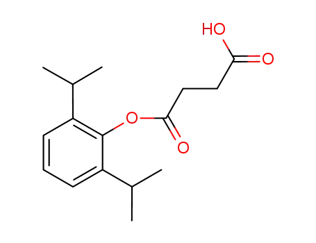 Molecular Structure of 184869-48-5 (Butanedioic acid, mono[2,6-bis(1-methylethyl)phenyl] ester)