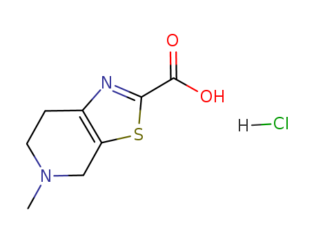 720720-96-7,5-Methyl-4,5,6,7-tetrahydrothiazolo[5,4-c]pyridine-2-carboxylic acid hydrochloride,4,5,6,7-tetrahydro-5-Methyl-Thiazolo[5,4-c]pyridine-2-carboxylic acid hydrochloride;5-Methyl-4,5,6,7-tetrahydrothiazolo[5,4-c]pyridine-2-carboxylic acid hydrochloride;EthanediaMide  iMpurity B HCL;Thiazolo[5,4-c]pyridine-2-carboxylic acid, 4,5,6,7-tetrahydro-5-Methyl-, hydrochloride (1:1);5-Methyl-4,5,6,7-tetrahydrothiazolo[5,4-c]pyridine-2-carboxylic acid hydrochloride(for Edoxaban);5-methyl-4H,5H,6H,7H-[1,3]thiazolo[5,4-c]pyridine-2-carboxylic acid hydrochloride;4,5,6,7-tetrahydro-5-Methyl-Thiazolo[5,4-c]pyridin;4,5,6,7-tetrahydro-5-Methyl-Thiazolo[5,4-c]pyridine-2-carboxylic acid HCl