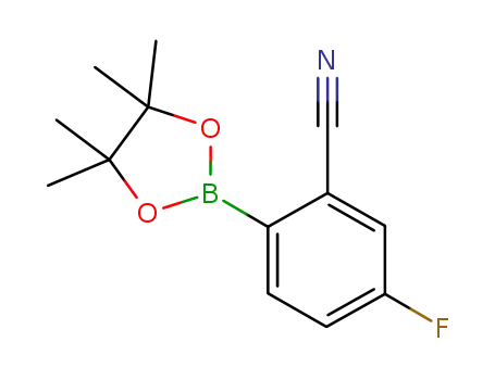 Molecular Structure of 461451-63-8 (2-Cyano-4-fluorophenylboronic acid pinacol ester)