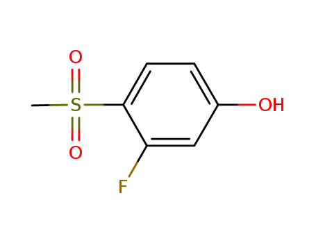 Molecular Structure of 859538-50-4 (3-Fluoro-4-(methylsulfinyl)phenol)
