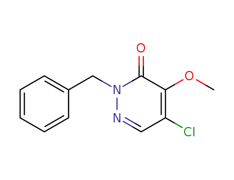 Molecular Structure of 77541-65-2 (2-BENZYL-5-CHLORO-4-METHOXY-3(2H)-PYRIDAZINONE)