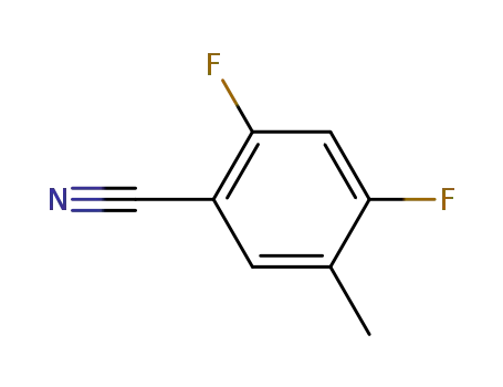 Molecular Structure of 329314-68-3 (Benzonitrile, 2,4-difluoro-5-methyl- (9CI))