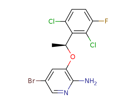 877399-00-3,(R)-5-bromo-3-(1-(2,6-dichloro-3-fluorophenyl)ethoxy)pyridin-2-amine,[5-Bromo-3-[(1R)-(2,6-dichloro-3-fluorophenyl)ethoxy]pyridin-2-yl]amine;
