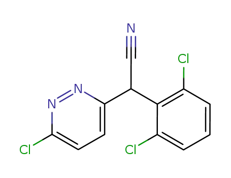 Molecular Structure of 209412-06-6 (2-(6-CHLORO-3-PYRIDAZINYL)-2-(2,6-DICHLOROPHENYL)ACETONITRILE)