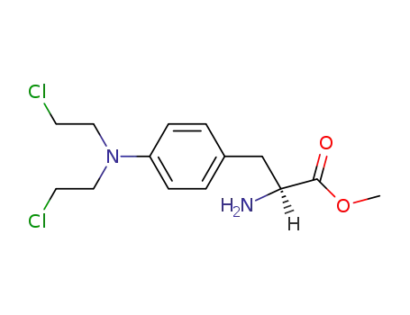 Molecular Structure of 88457-23-2 (methyl 4-[bis(2-chloroethyl)amino]-L-phenylalaninate)