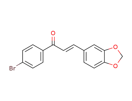 Molecular Structure of 36716-01-5 ((E)-3-benzo[1,3]dioxol-5-yl-1-(4-bromophenyl)prop-2-en-1-one)