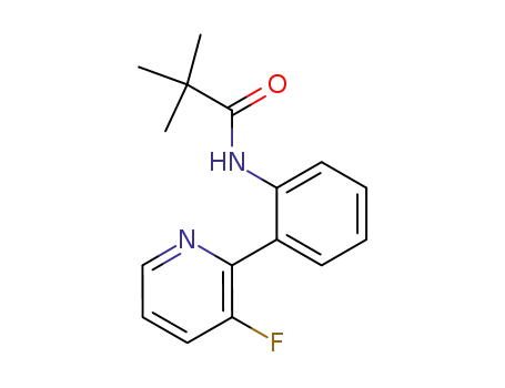Molecular Structure of 146141-10-8 (Propanamide, N-[2-(3-fluoro-2-pyridinyl)phenyl]-2,2-dimethyl-)