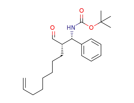 Molecular Structure of 1374758-35-6 (tert-butyl (1S,2S)-2-formyl-1-phenyldec-9-enylcarbamate)