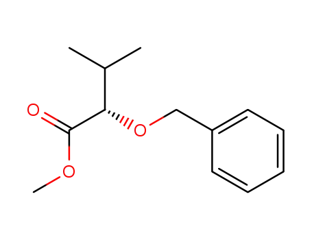 Molecular Structure of 110298-78-7 (Butanoic acid, 3-methyl-2-(phenylmethoxy)-, methyl ester, (S)-)