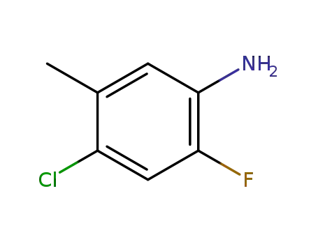 Molecular Structure of 116759-33-2 (2-CHLORO-4-FLUORO-5-METHYL ANILINE)