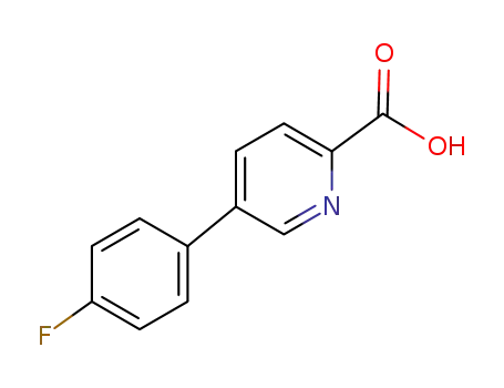Molecular Structure of 845826-99-5 (5-(4-Fluorophenyl)pyridine-2-carboxylic acid)