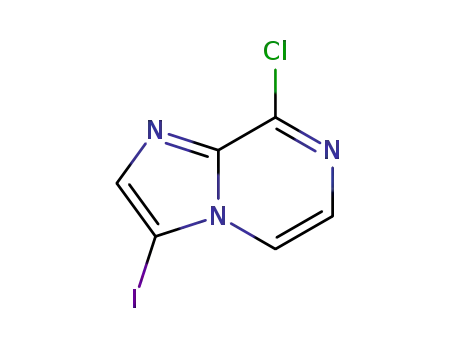 Molecular Structure of 1049677-32-8 (8-chloro-3-iodoimidazo[1,2-a]pyrazine)