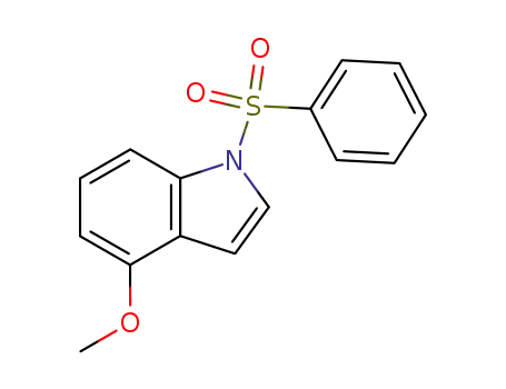 Molecular Structure of 146564-00-3 (1H-Indole, 4-methoxy-1-(phenylsulfonyl)-)