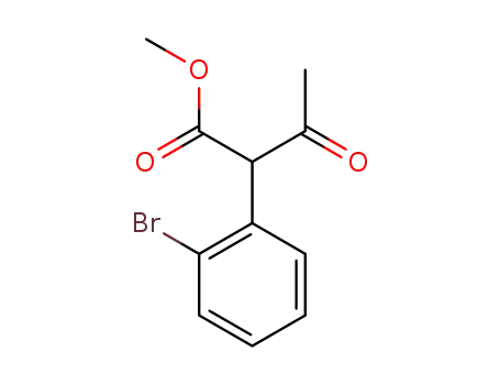 Molecular Structure of 1243144-97-9 (methyl 2-(2-bromophenyl)-3-oxobutanoate)