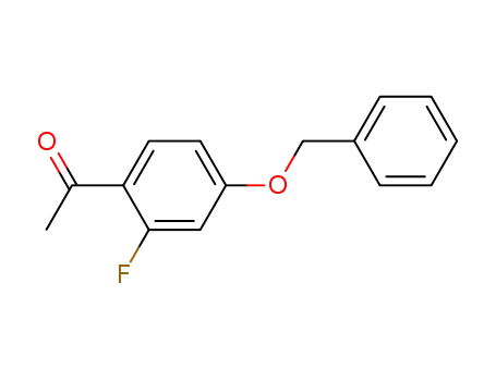Molecular Structure of 119776-15-7 (Ethanone, 1-[2-fluoro-4-(phenylmethoxy)phenyl]-)