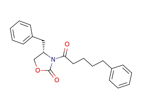 Molecular Structure of 161725-13-9 (2-Oxazolidinone, 3-(1-oxo-5-phenylpentyl)-4-(phenylmethyl)-, (4S)-)