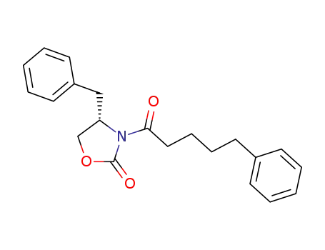 Molecular Structure of 161725-13-9 (2-Oxazolidinone, 3-(1-oxo-5-phenylpentyl)-4-(phenylmethyl)-, (4S)-)