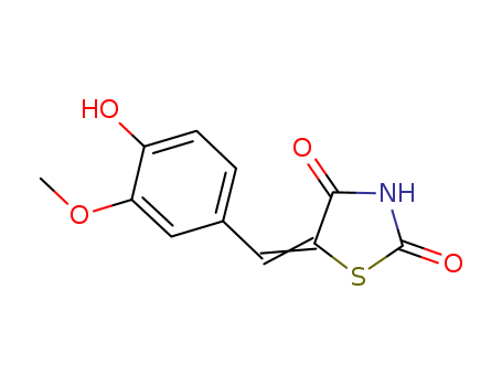 5-[(4-hydroxy-3-methoxyphenyl)methylidene]-1,3-thiazolidine-2,4-dione CAS No.24044-50-6