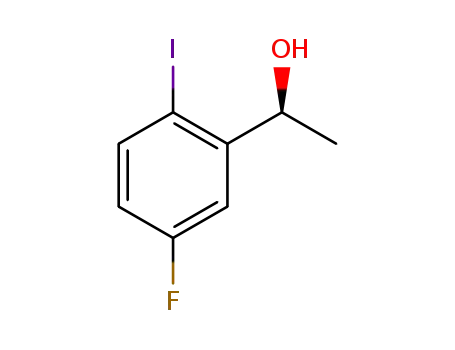 Molecular Structure of 1454847-96-1 ((S)-1-(5-fluoro-2-iodophenyl)ethan-1-ol)