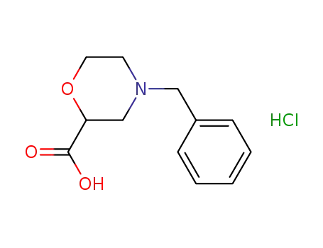 Molecular Structure of 135072-15-0 (4-BENZYL-2-MORPHOLINECARBOXYLIC ACID HYDROCHLORIDE)