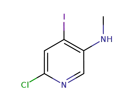 Molecular Structure of 825643-59-2 (3-Pyridinamine, 6-chloro-4-iodo-N-methyl-)