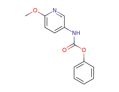 Molecular Structure of 102671-59-0 ((6-methoxy-pyridin-3-yl)-carbamic acid phenyl ester)