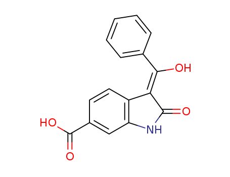 (Z)-3-(hydroxy-phenyl-methylene)-2-oxo-2,3-dihydro-1H-indole-6-carboxylic acid