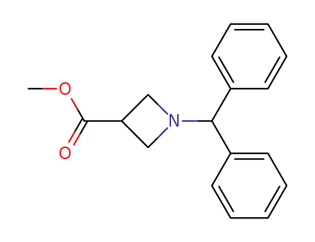 Molecular Structure of 53871-06-0 (Methyl 1-(diphenylmethyl)azetidine-3-carboxylate)
