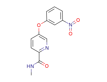 Molecular Structure of 827029-01-6 (2-Pyridinecarboxamide, N-methyl-5-(3-nitrophenoxy)-)