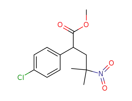Molecular Structure of 1001123-94-9 (methyl 2-(4-chlorophenyl)-4-methyl-4-nitropentanoate)
