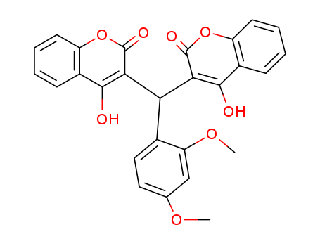 Molecular Structure of 10172-78-8 (2H-1-Benzopyran-2-one,3,3'-[(2,4-dimethoxyphenyl)methylene]bis[4-hydroxy-)