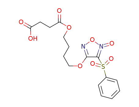 Molecular Structure of 1186196-64-4 (4-(4-((3-carboxypropanoyl)oxy)n-butoxy)-3-benzenesulfonyl-1,2,5-oxadiazole-2-oxide)