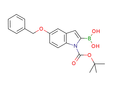 Molecular Structure of 850568-62-6 (5-BENZYLOXY-1-BOC-INDOLE-2-BORONIC ACID)