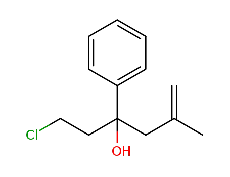 Molecular Structure of 1110641-65-0 (1-chloro-5-methyl-3-phenylhex-5-en-3-ol)