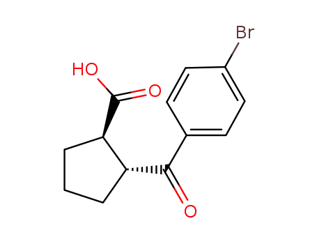 Molecular Structure of 791594-13-3 (Cyclopentanecarboxylic acid, 2-(4-bromobenzoyl)-, (1R,2R)-)